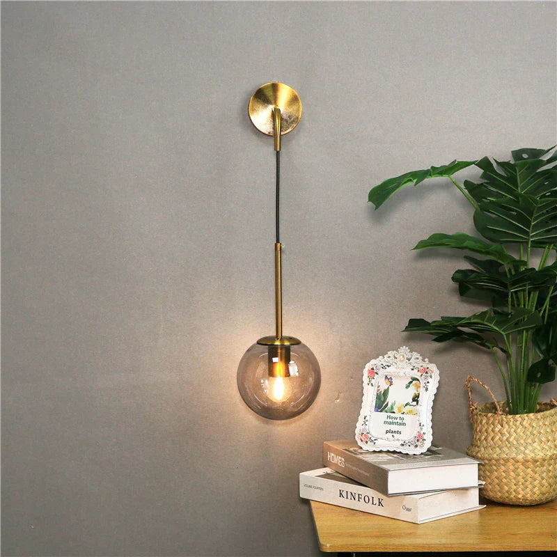 DecorBites™ Glass Ball Wall Lamps for Bedroom, Staircase, Corridor - Modern Nordic Design