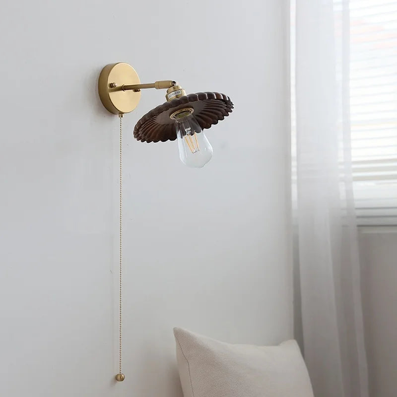 DecorBites™ LED Wall Lamp Walnut Wood Stair Light Fixture
