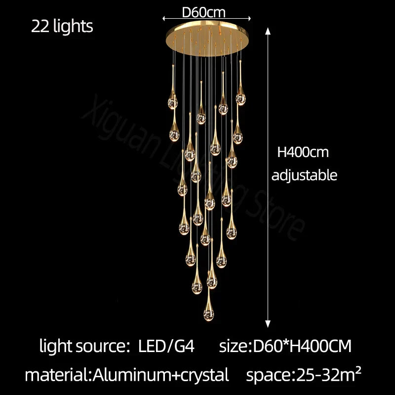 DecorBites™ Crystal Bubble Chandelier: Modern Luxury Lighting for Home, Dining, Bedroom & Stairwell