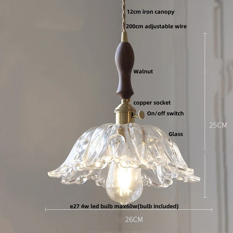 DecorBites™ Glass LED Pendant Lamp: Nordic Modern Design, Adjustable Hanging Light Fixture