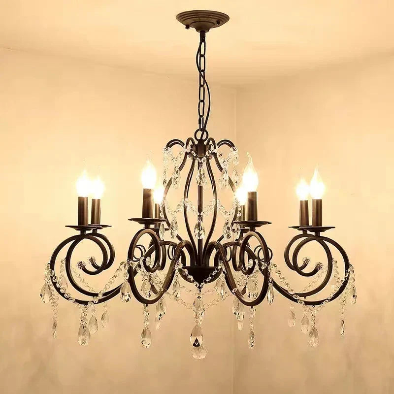 DecorBites™ Crystal Candle Chandelier for Bedroom and Living Room Lighting