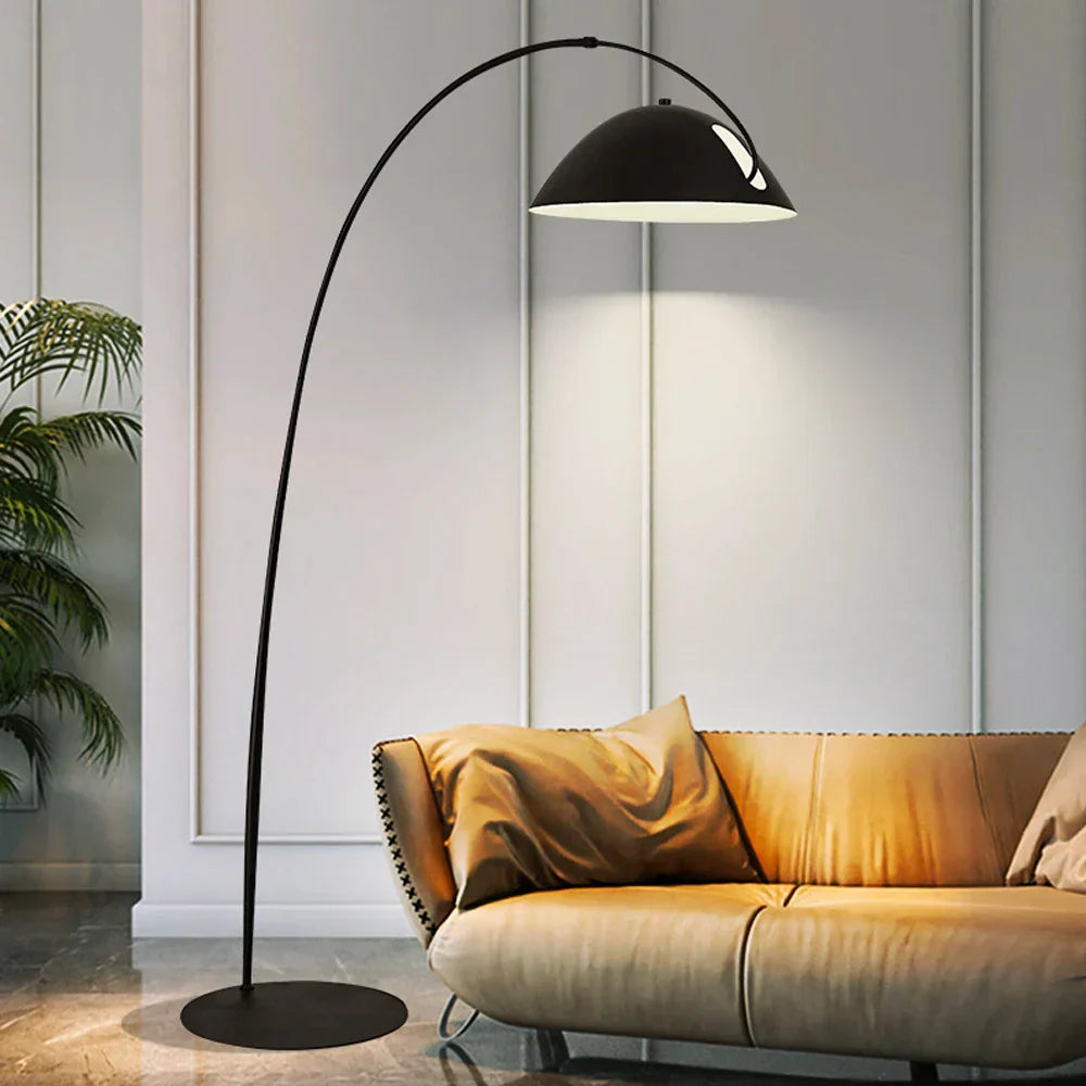 DecorBites™ Aluminum Shade Black LED Floor Lamp for Living Room & Bedroom