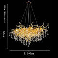 DecorBites™ Golden Branch Crystal Chandelier – Luxe Living Room & Hotel Lobby Decor