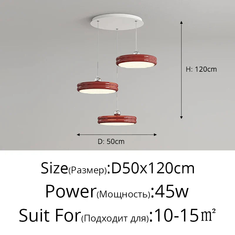 DecorBites™ Circular Dimmable Pendant Light Modern Chandelier for Dining Room, Kitchen Island