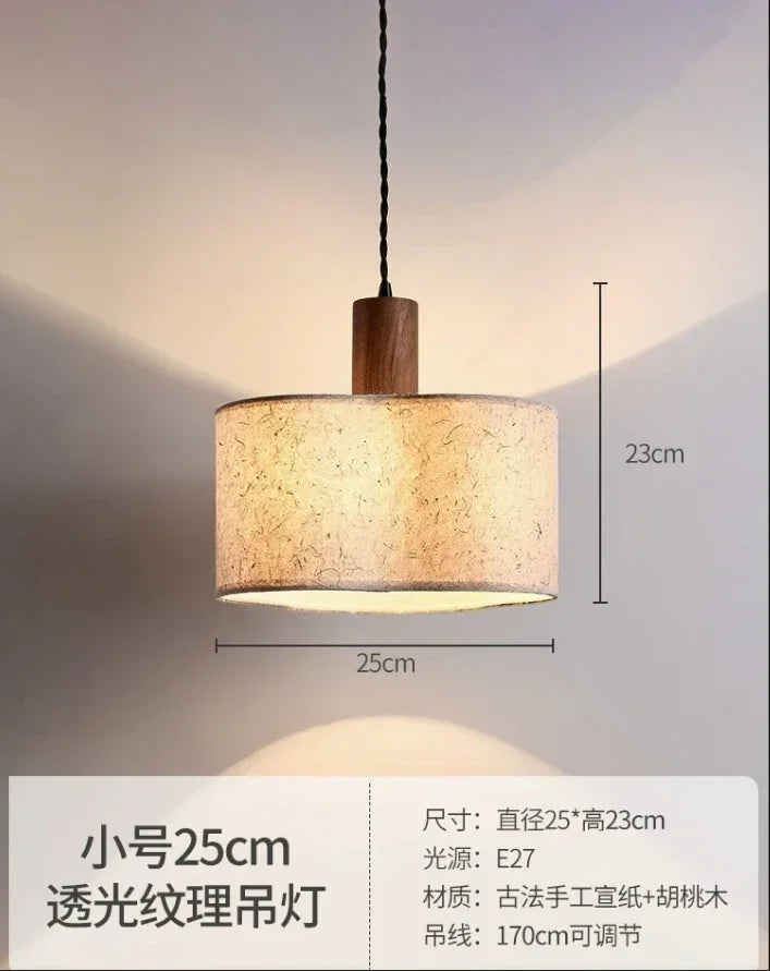 DecorBites™ Cream Wabi-sabi Chandelier Lamp Retro Japanese-style Bedroom Decor Lighting