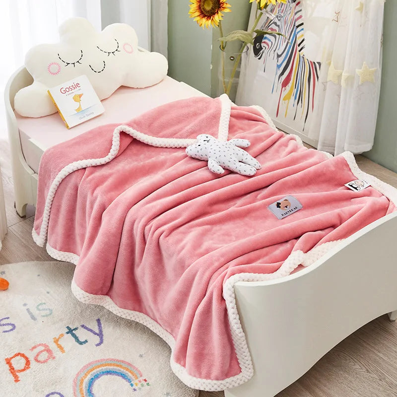 بطانية فلانيل للأطفال DecorBites™ - غطاء سرير فردي خفيف الوزن ومريح