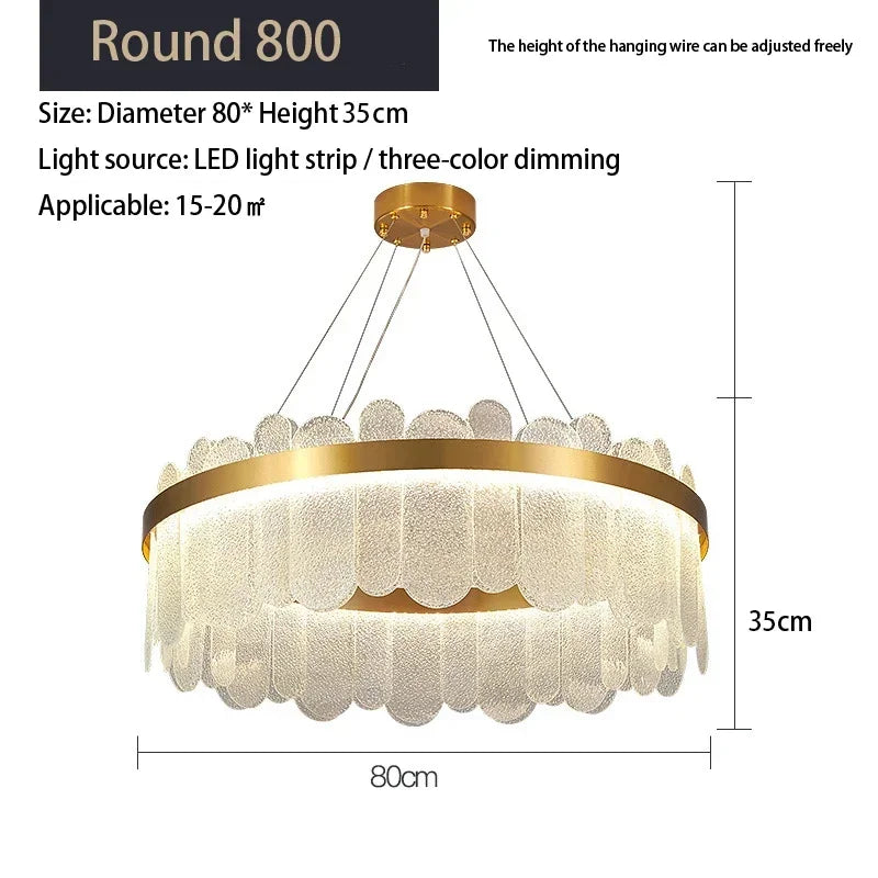ثريا كريستالية LED من DecorBites™: مصباح سقف دائري حديث لغرفة المعيشة وغرفة النوم والفنادق