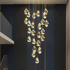 Modern Crystal Staircase Chandelier Pendant Light
