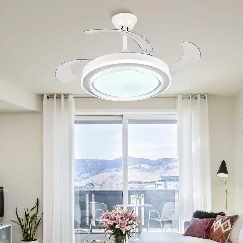DecorBites™ Copper Ceiling Fan Lights Remote Control 36/42inch Gold Fan Lamps