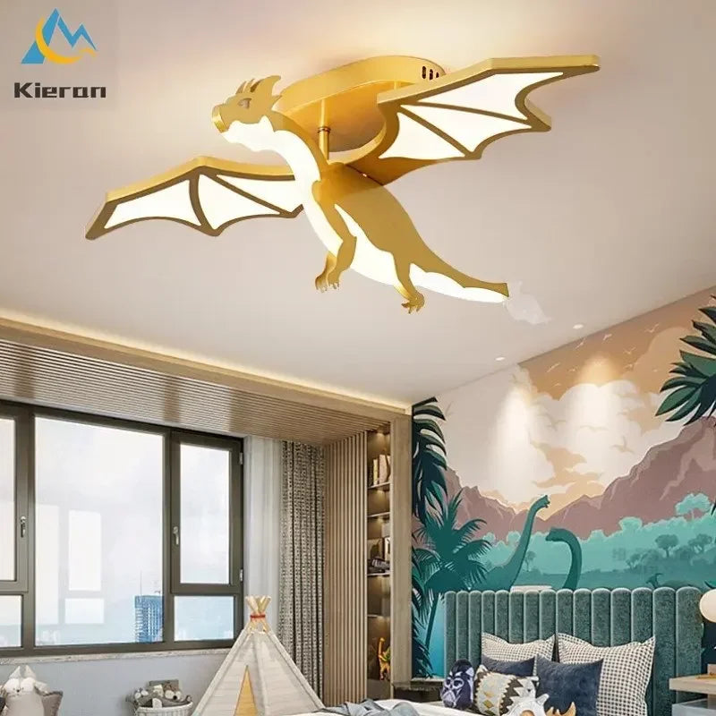مصباح سقف التنين الذهبي DecorBites™ LED لغرفة النوم والدراسة والمطعم