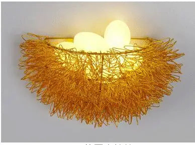 DecorBites™ مصباح جداري عش الطيور الذهبي LED ديكور منزلي حديث إضاءة جدارية