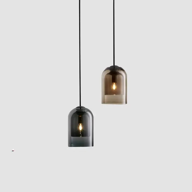 DecorBites™ Glass LED Chandelier: Modern Nordic Design for Bedroom, Dining Room, and Office