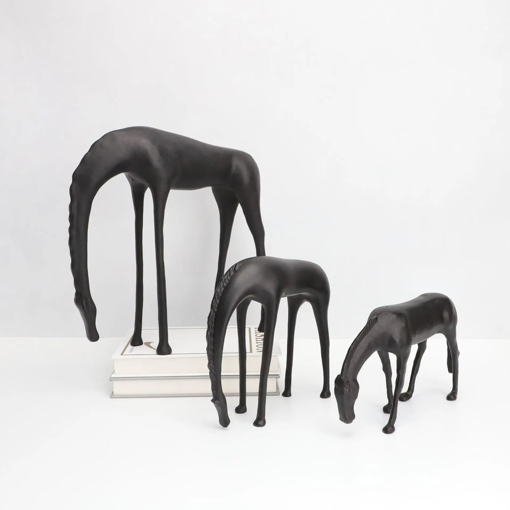 DecorBites™ Abstract Horse Iron Sculpture - Metal Animal Figurine for Home Decor