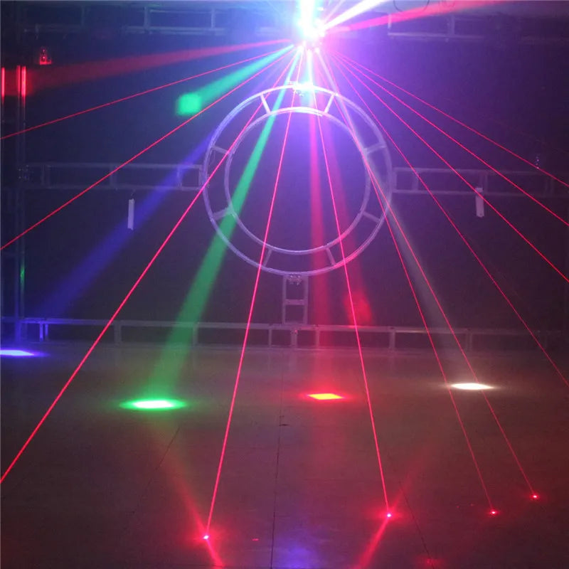 DecorBites™ 16*3W RGBW Laser Football Light Strobe Beam Projector DJ Disco Moving Head