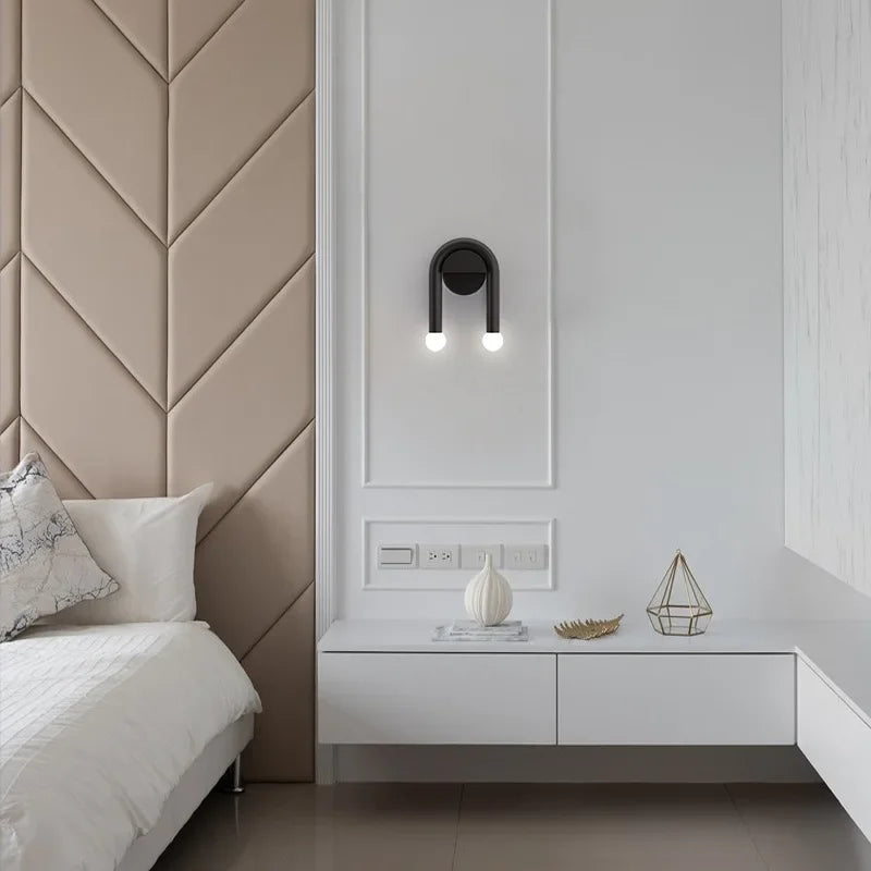 DecorBites™ LED Wall Lamp Black U-Shape Design - Morden Indoor Minimalist Sonce Lighting