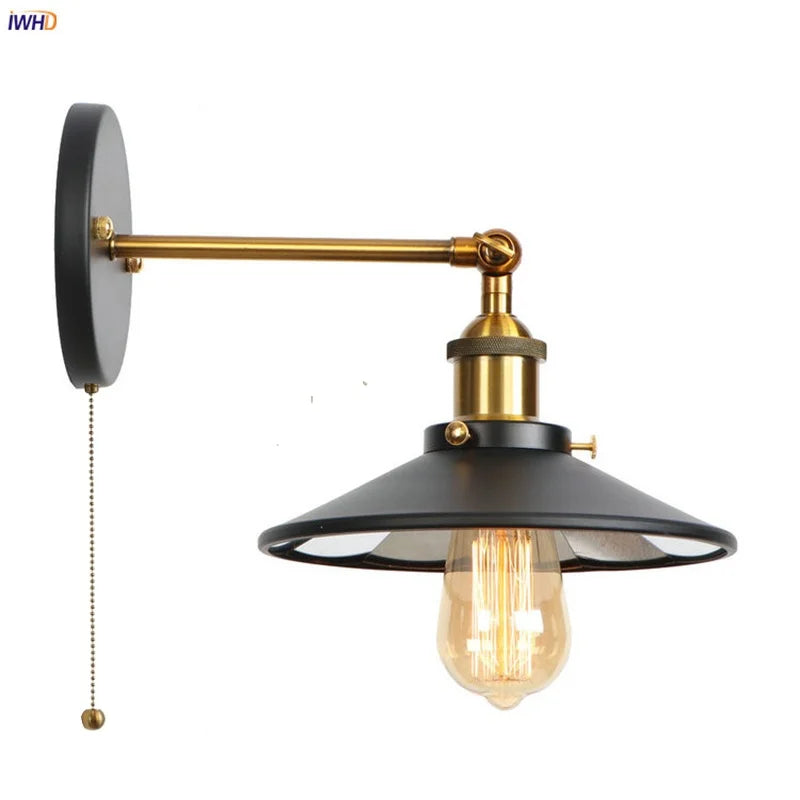 مصباح جداري صناعي LED ذهبي من DecorBites™ لإضاءة السلالم في العليّة وغرفة النوم