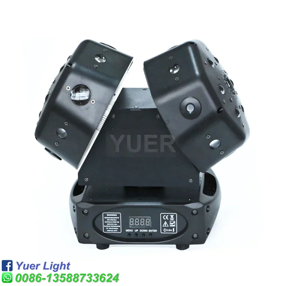 DecorBites™ Dual LED Strobe Arm Moving Head Light with RG Laser for DJ Disco Party