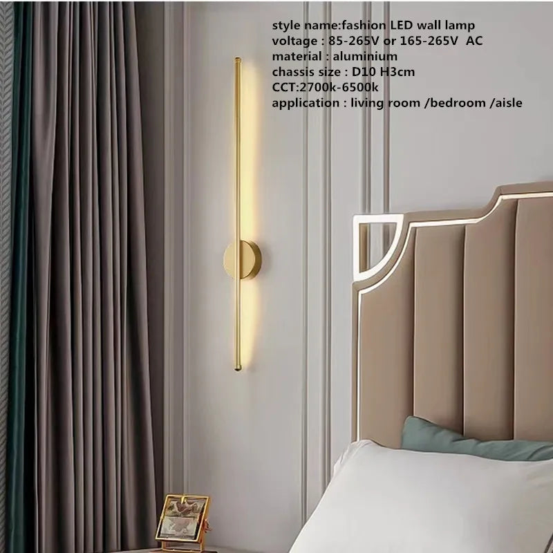 مصباح حائط LED أنبوبي خطي DecorBites™ لديكور داخلي حديث