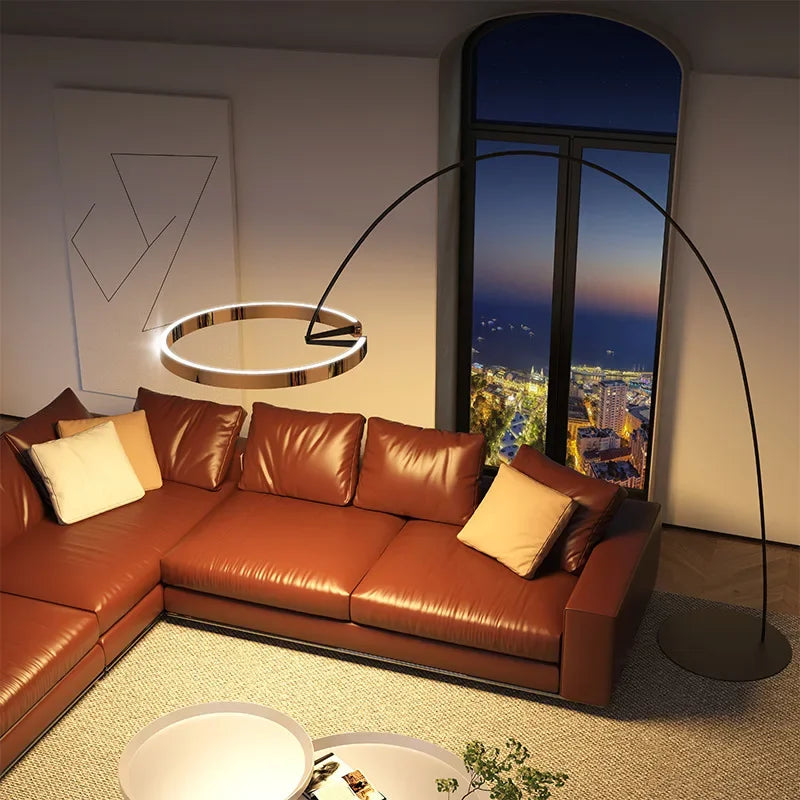 DecorBites™ Circular Luminescence LED Floor Lamp for Living Room Bedroom Hotel Decor