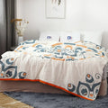 DecorBites™ Cotton Nordic Throw Blanket - Soft Summer Quilt for Single/Double Beds - Boho Home Decor Cover