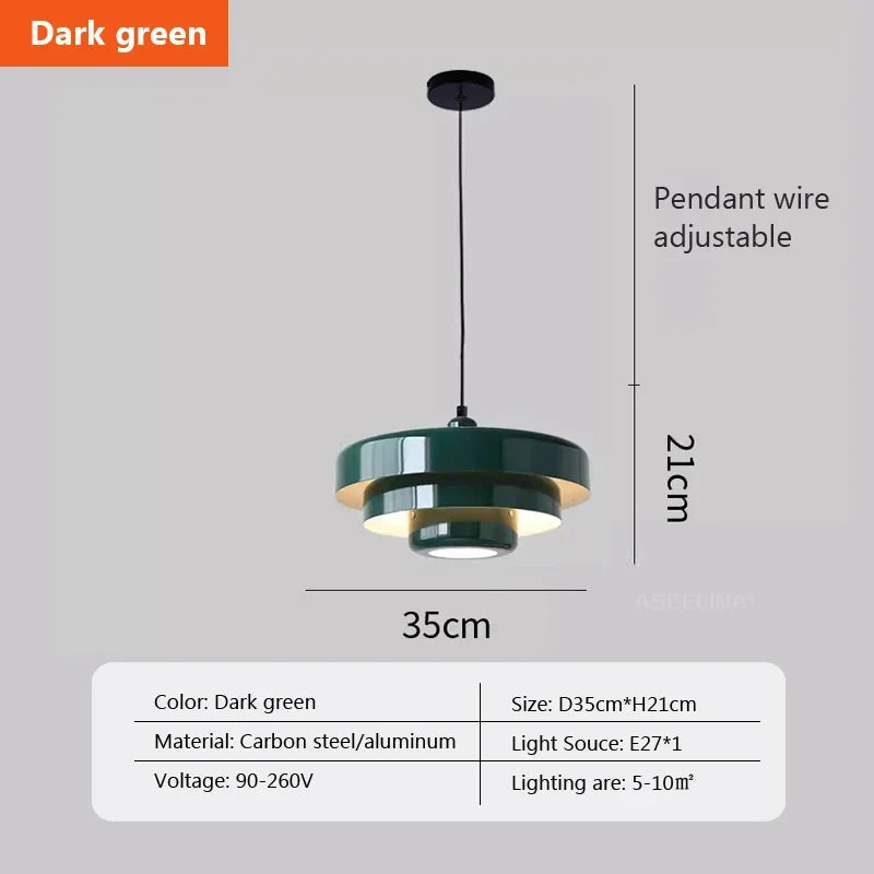 DecorBites™ Dark Green LED Pendant Light for Home Decor and Restaurant Fixtures