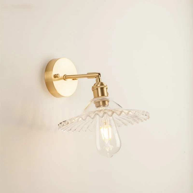 DecorBites™ Green Glass LED Wall Light Fixture | Modern Nordic Pull Chain Lamp