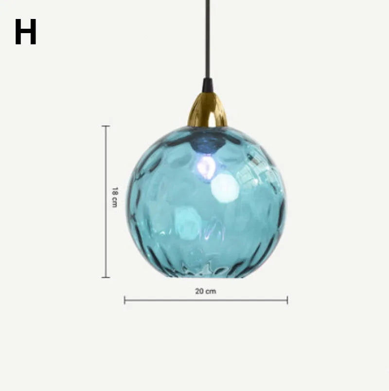DecorBites™ Glass Ball Lustre Pendant Lights - Modern Nordic Design for Kitchen, Bedroom, or Restaurant