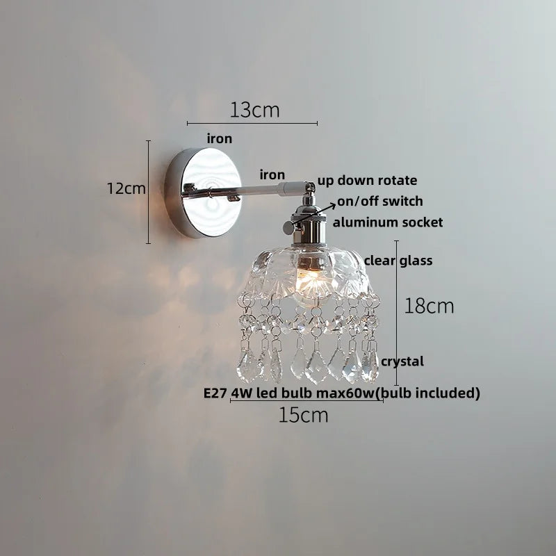 DecorBites™ Ceramic LED Wall Light Fixture Up Down Rotate Modern Style Bedside Lamp