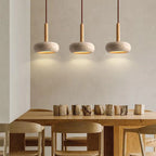 Hot Selling Pendant Lamps Wabi Sabi Circular Yellow Stone Commercial Home Decoration Restaurant Room LED Droplight