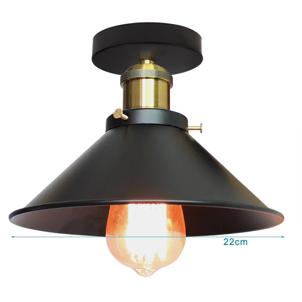 Black Vintage Metal Multi-Head Pendant Light