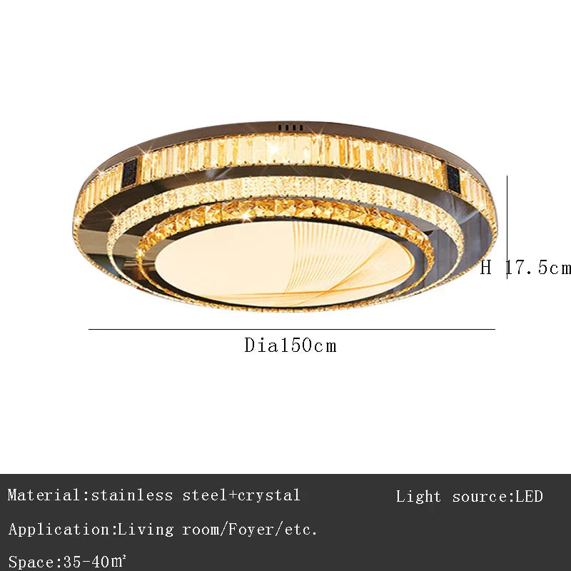 DecorBites™ Gold Crystal Ceiling Lights for Modern Home Decor