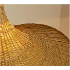 Handwoven Bamboo Straw Hat Pendant Light