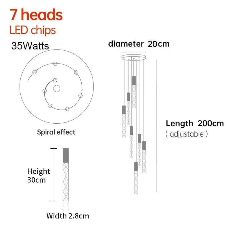 DecorBites™ Crystal LED Pendant Light: Luxury Lighting Fixture for Living Room, Bedroom, Hotel & Shop