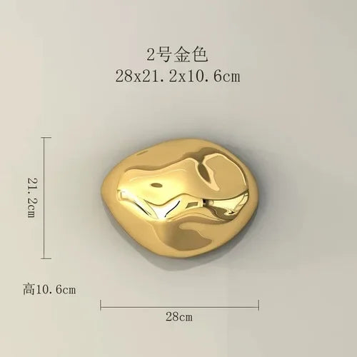 DecorBites™ 3D Stone Wall Ornaments: Room Aesthetics & Decoration - Plating Craft Stone Pendants