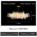 DecorBites™ Circular Crystal Chandelier Living Room Pendant Lights LED Indoor Decoration