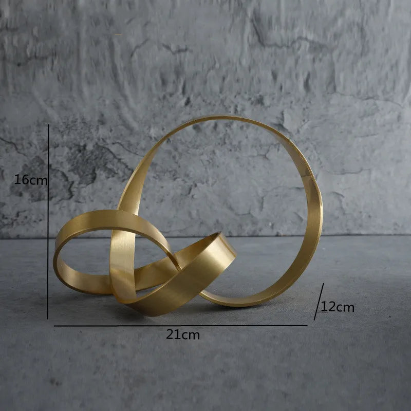 DecorBites™ Gold Rope Knot Metal Figurine Home Decor Accessory