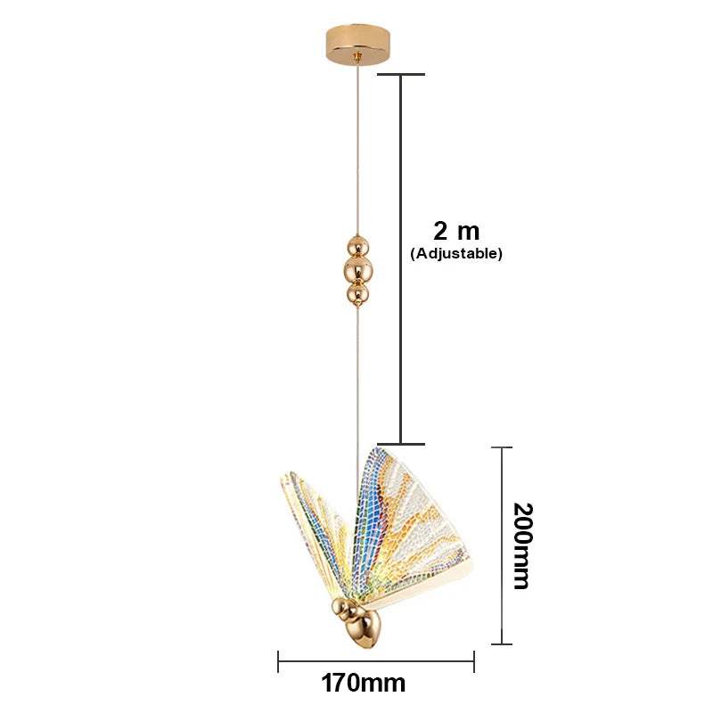 DecorBites™ Butterfly LED Pendant Lights Chandelier for Indoor Living and Dining Room Lighting