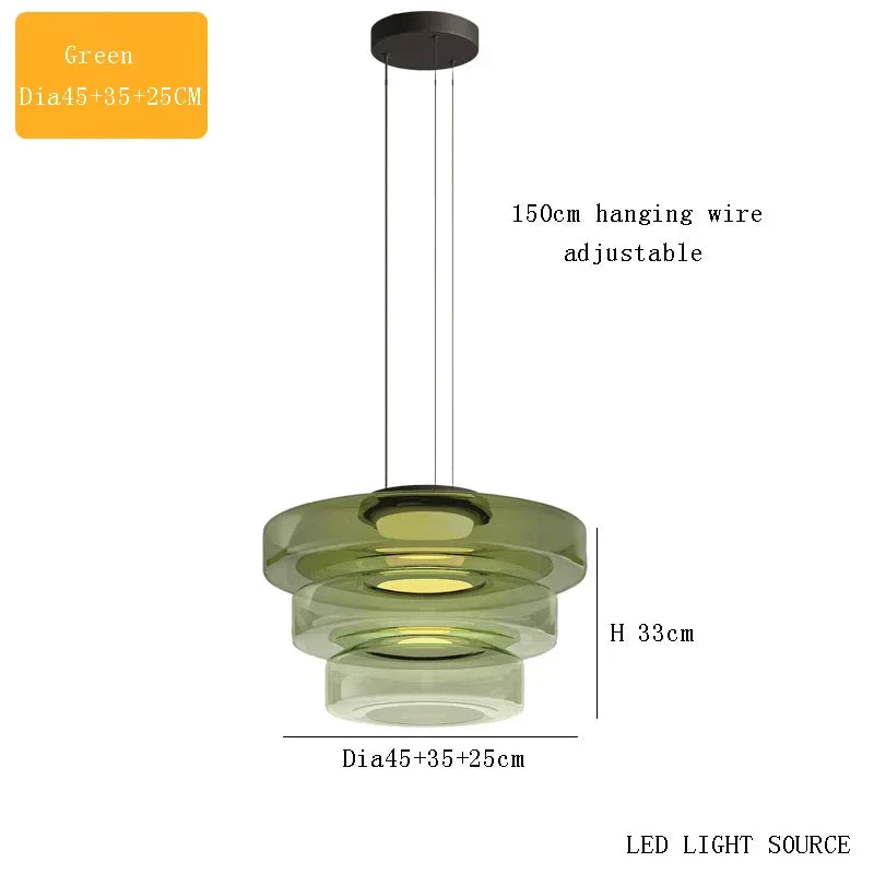 DecorBites™ BOHEMIA Glass Pendant Light - Danish Design for Kitchen Island Dining Bedroom Tables