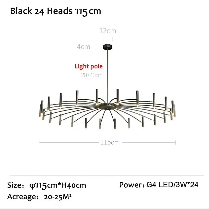 ثريا سقف LED DecorBites™ مصباح إضاءة نورديك لغرفة المعيشة وغرفة الطعام وغرفة النوم