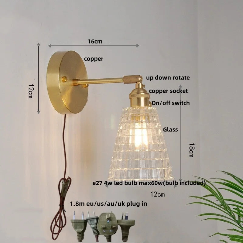شمعدان حائط نحاسي DecorBites™ LED مع مفتاح سحب، تصميم نورديك