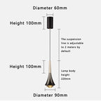 Modern Gold Adjustable Cord Pendant Light