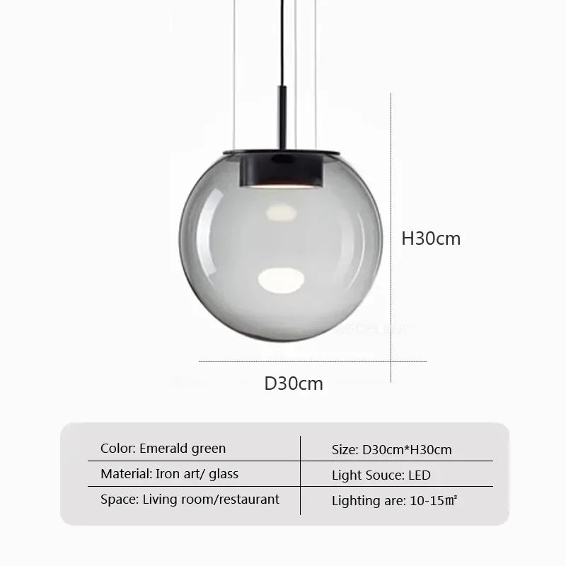 DecorBites™ Brokis Double Glass Pendant Lamp for Home Decor & Hospitality Spaces