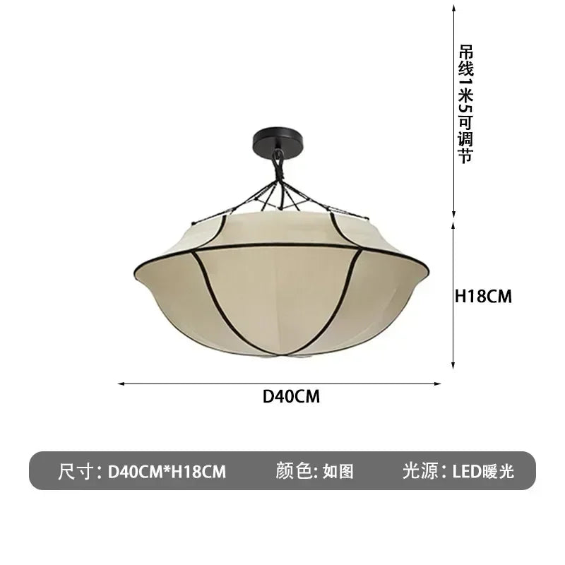 DecorBites™ مصباح معلق مظلة يابانية - فانوس سقف LED لغرفة المعيشة وغرفة النوم والمكتب