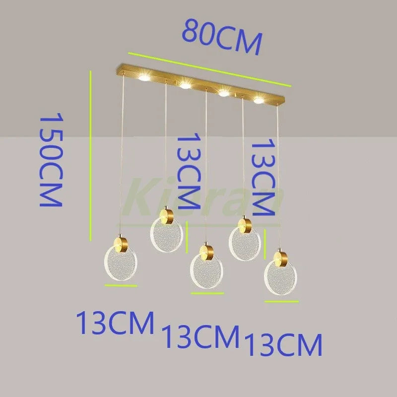 DecorBites™ Crystal LED Chandelier: Modern 5head Highlight for Bedroom, Bar, Study Room Decor