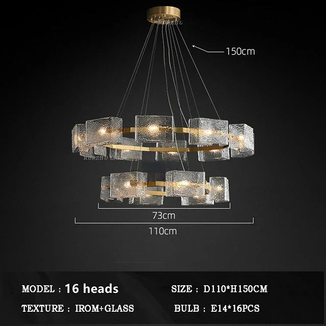 DecorBites™ Crystal Ceiling Chandelier: Modern Luxury Pendant Light for Living Room and Restaurant