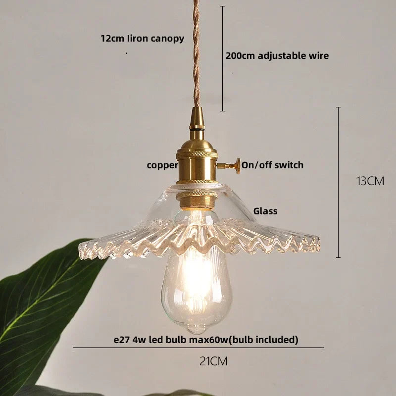 مصباح DecorBites™ المعلق من الزجاج الأخضر LED: مصباح معلق بتصميم نورديك عصري لغرفة الطعام والنوم