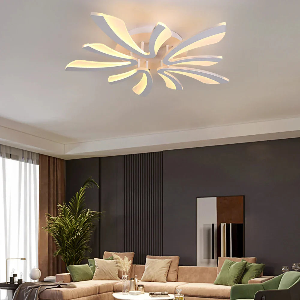 DecorBites™ Acrylic LED Chandelier RC Dimming Modern Ceiling Lamp for Living Dining Room