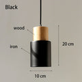 Minimalist Nordic Wood and Metal Single Pendant Light