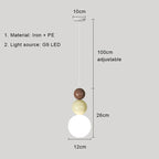 Nordic Cream Metal Pendant Light
