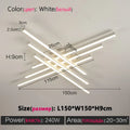 DecorBites™ Black Chandelier LED Ceiling Lamp: Nordic Minimalist Square Living Room & Bedroom Lights